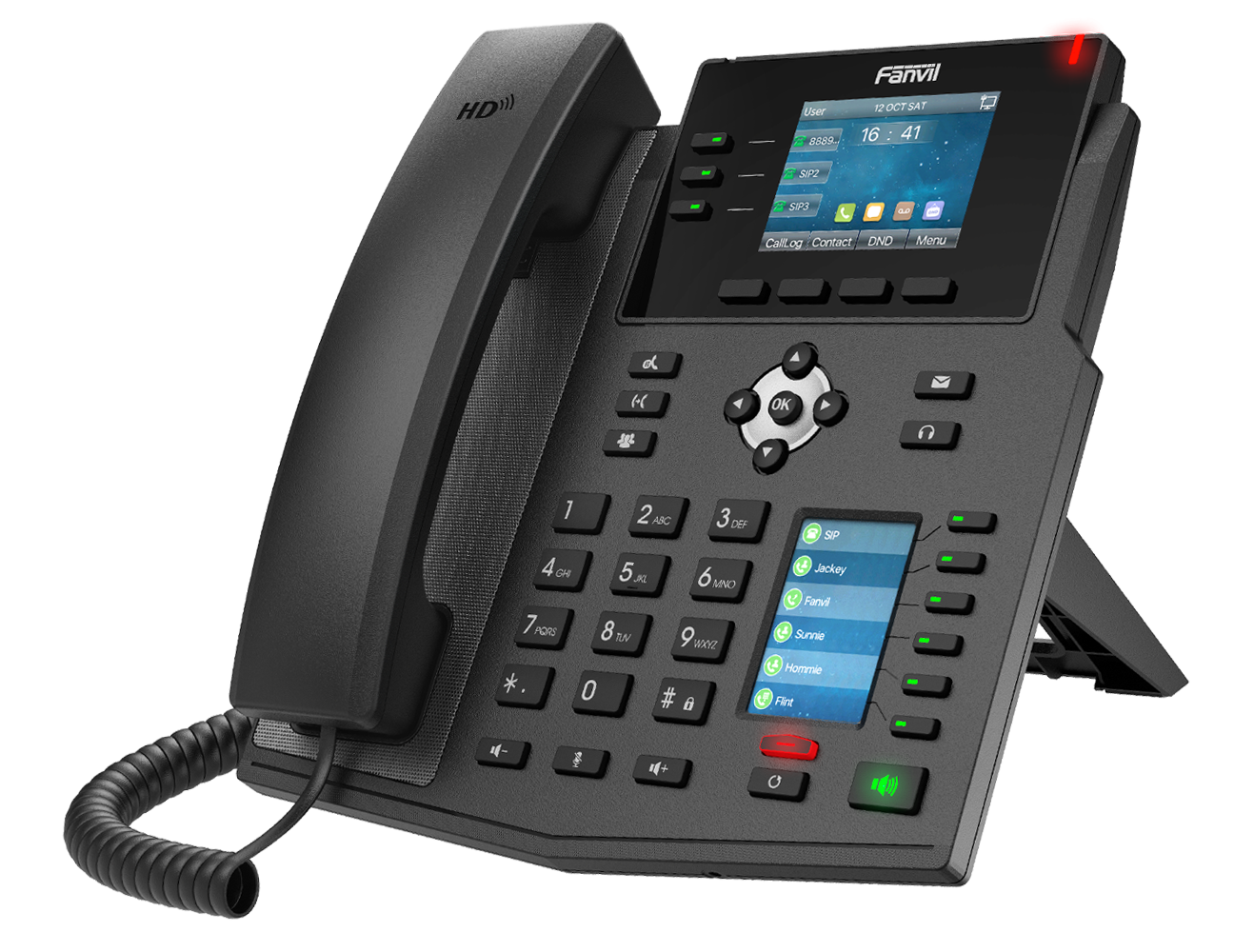 Fanvil X4U HD VoIP Desk Phones – Dual Colour Display – PoE – Business IP Phones