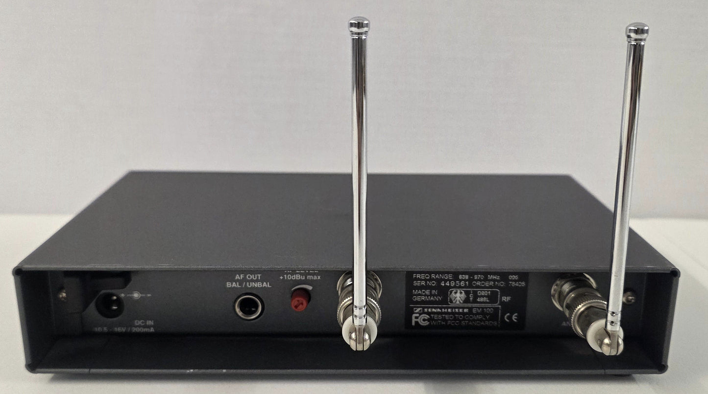 Sennheiser True Diversity Receiver Ew 100 Ew100 Em 100 838-870 MHz
