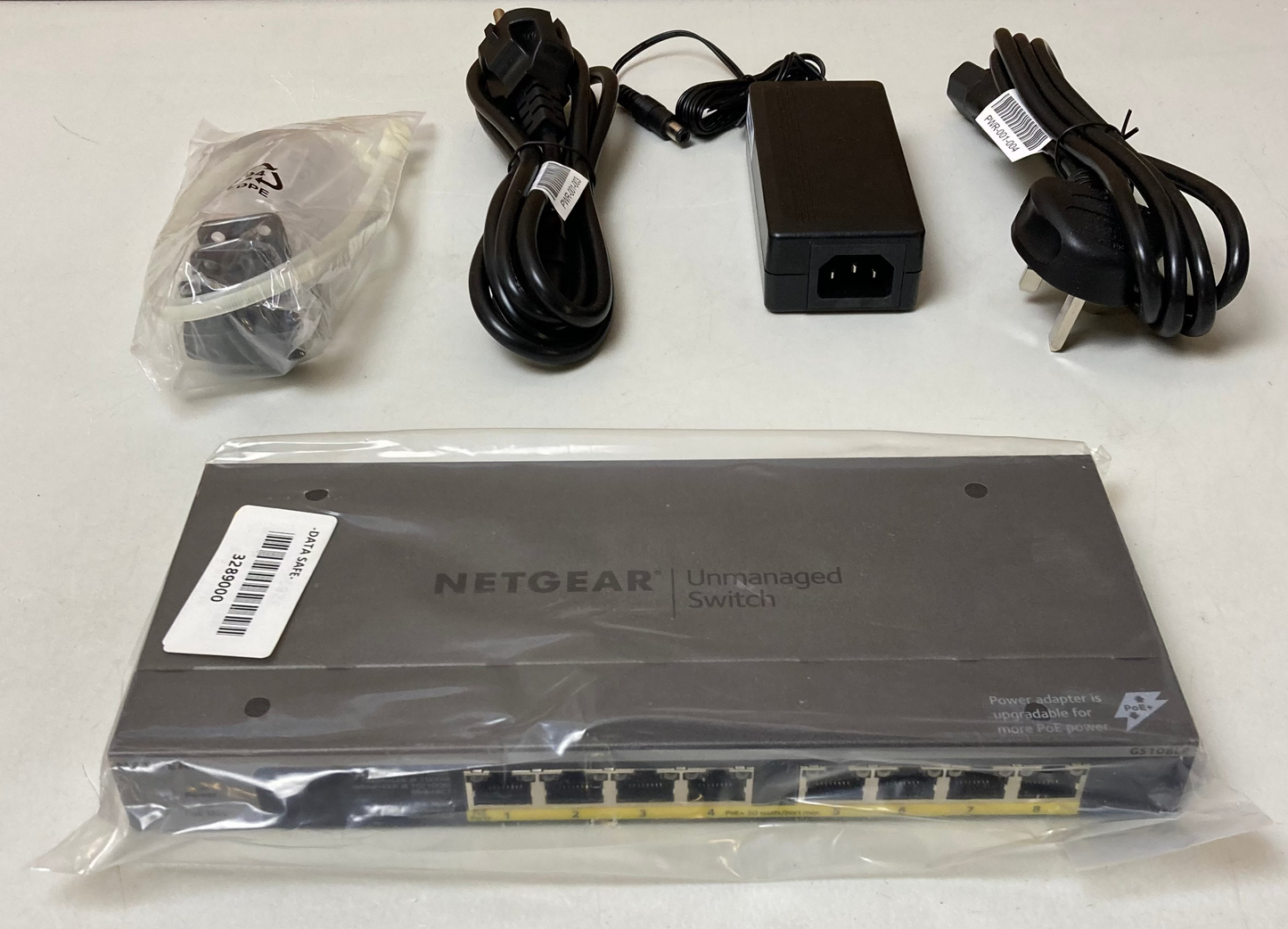 NETGEAR GS108LP ProSAFE FlexPoE 8-Port Unmanaged Gigabit PoE+ Switch (60W)