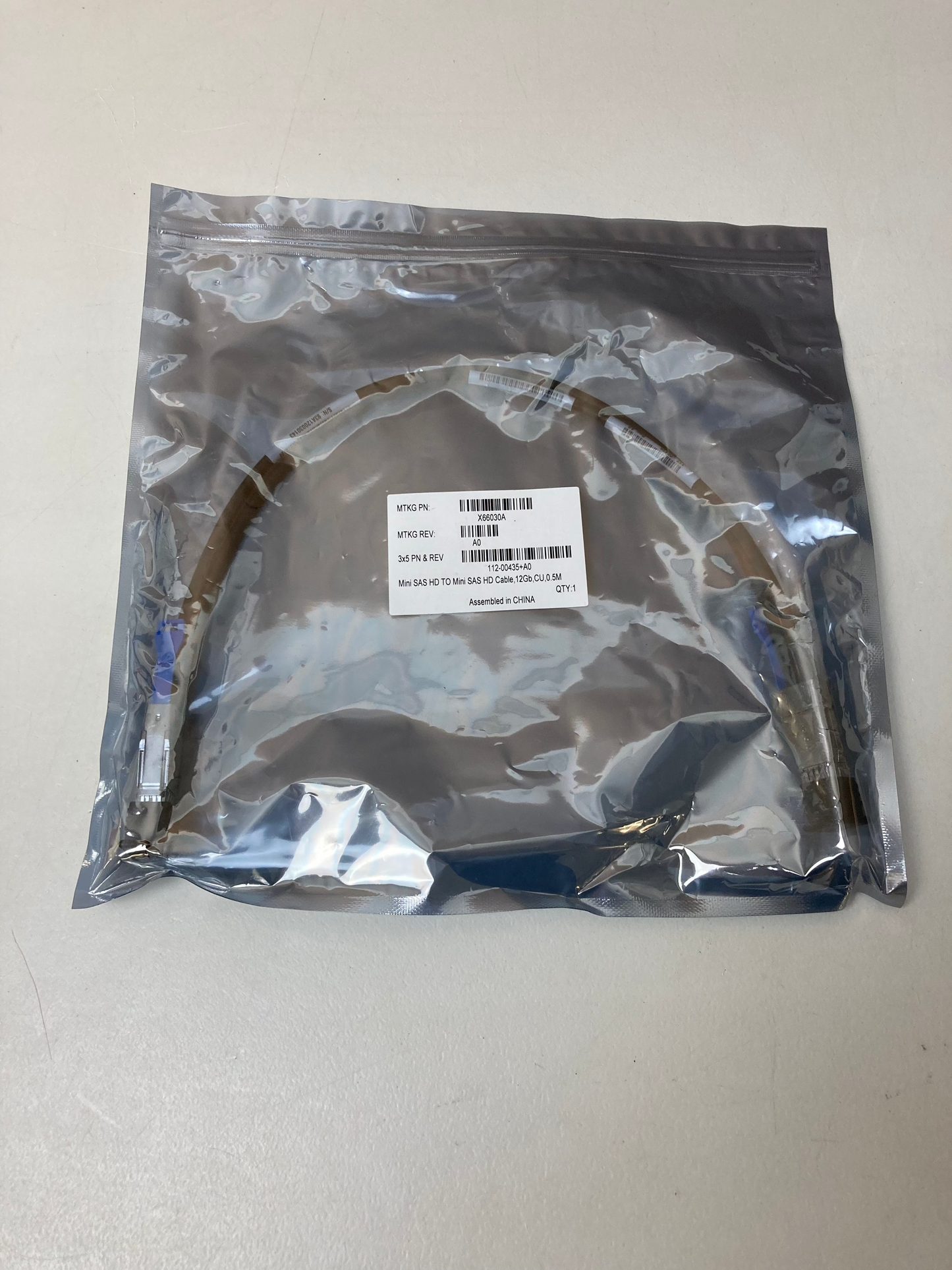 MOLEX NETAPP X66030A 112-00435 Mini SAS HD to Mini SAS HD Cable 0.5M