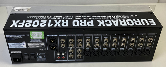 Behringer Eurorack Pro RX1202FX 12-Input Rack-Mount Mic/Line Mixer