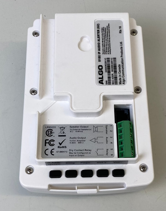 ALGO SIP ALERTER IP RINGER POE ALGO 8180 G2