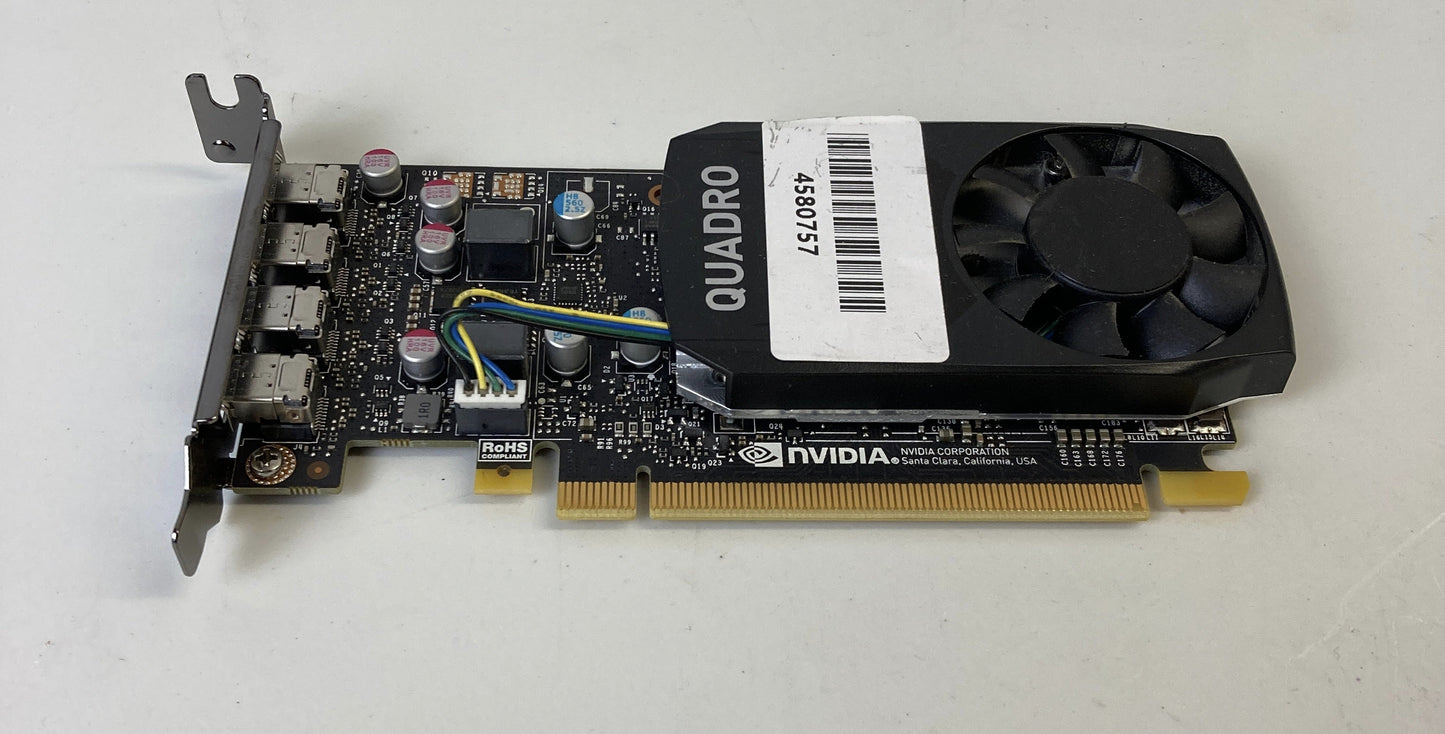 Nvidia Quadro P620 2 GB GDDR5 4 x mini DP LOW PROFILE Graphics Card Quad Monitor
