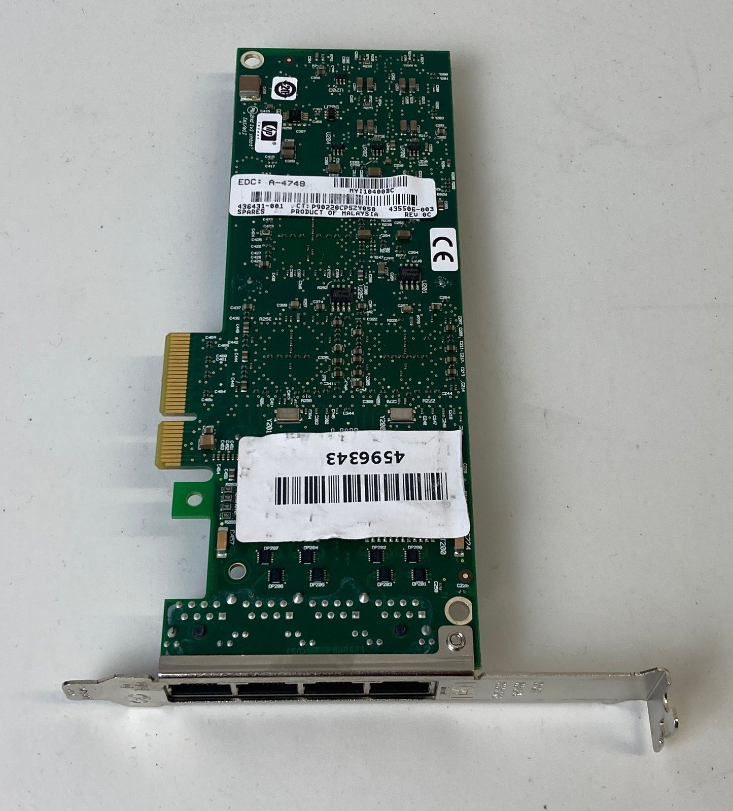 HP NC364T HSTNS-BN26 Quad Gigabit PCIe 4PT SERVER ADAPTER 436431-001 435506-002