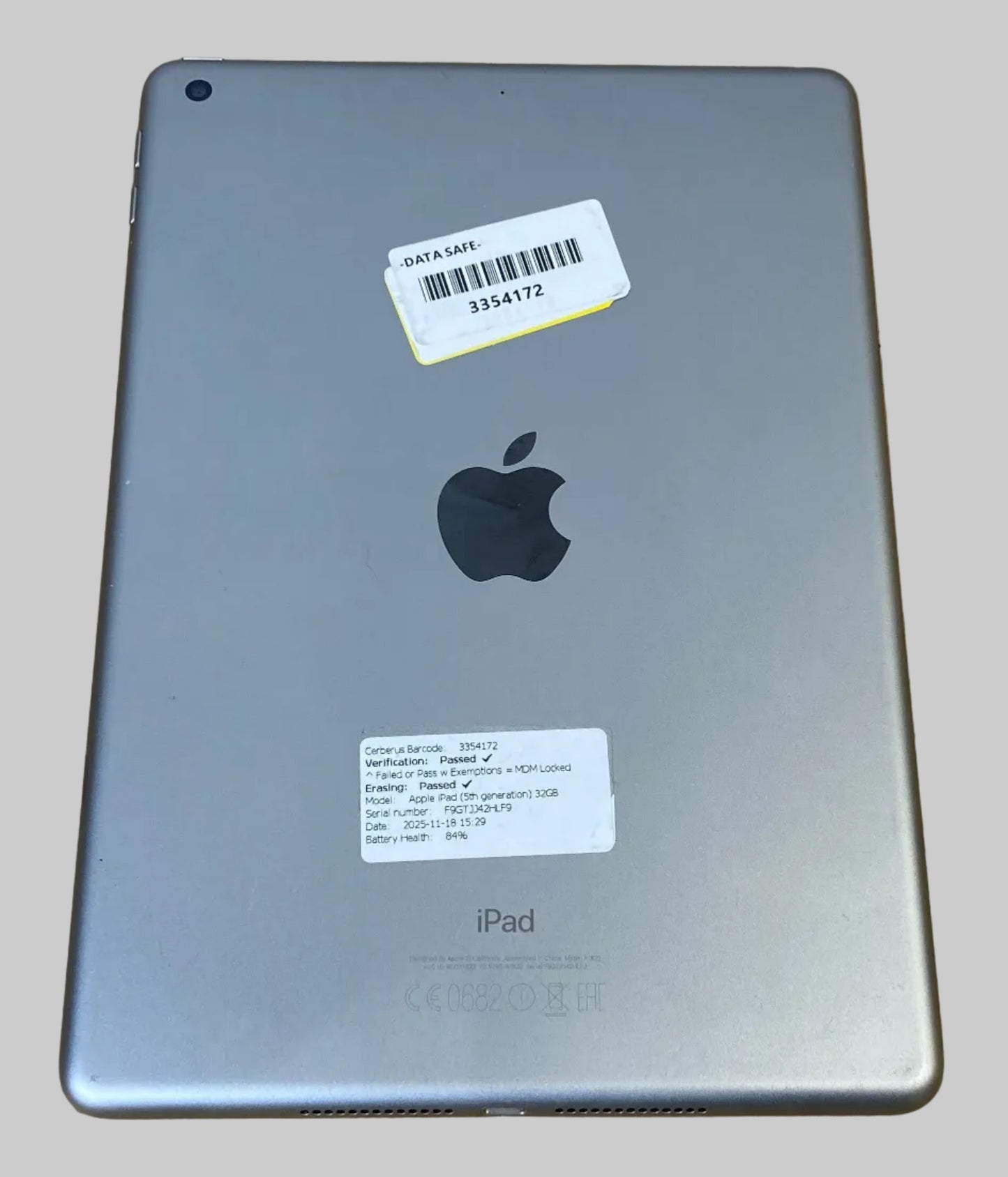 Apple iPad 5th Generation 10.9" Wifi 32GB Grey