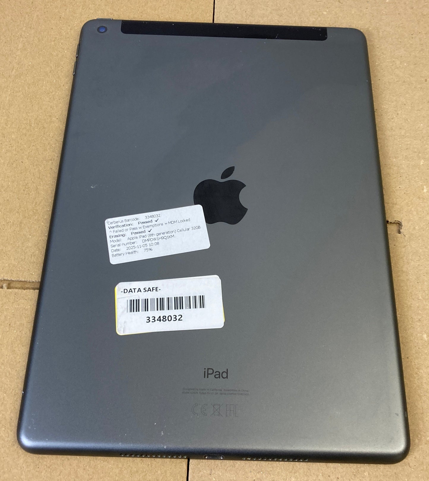 Apple iPad 8th Generation 10.2" Wifi/4G 32GB Grey