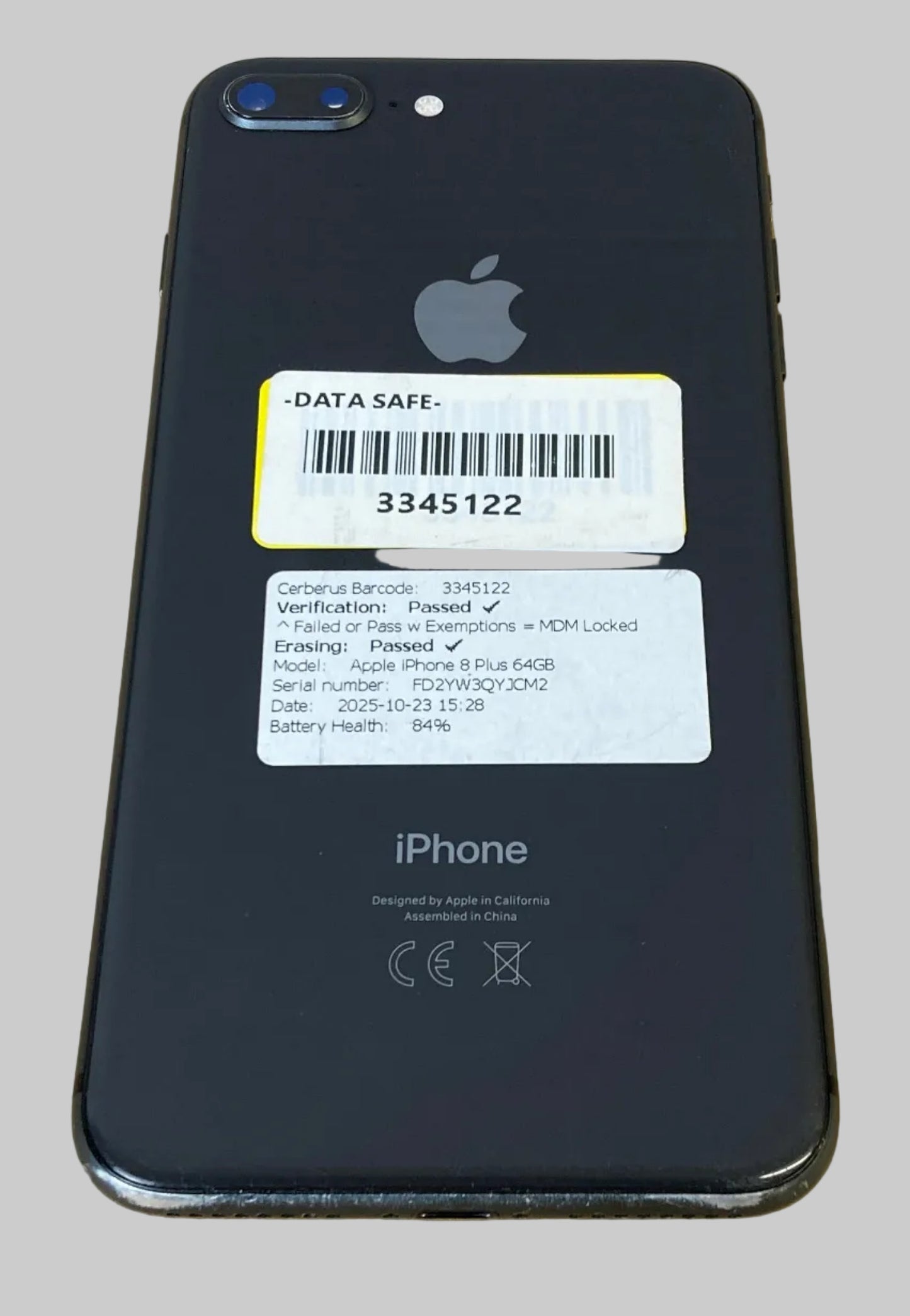Apple iPhone 8 Plus Smartphone 64GB Black Mobile Phone IOS Cracked