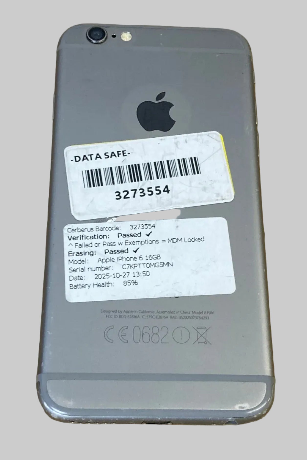 Apple iPhone 6 Smartphone 16GB Silver Mobile Phone IOS O2 Locked