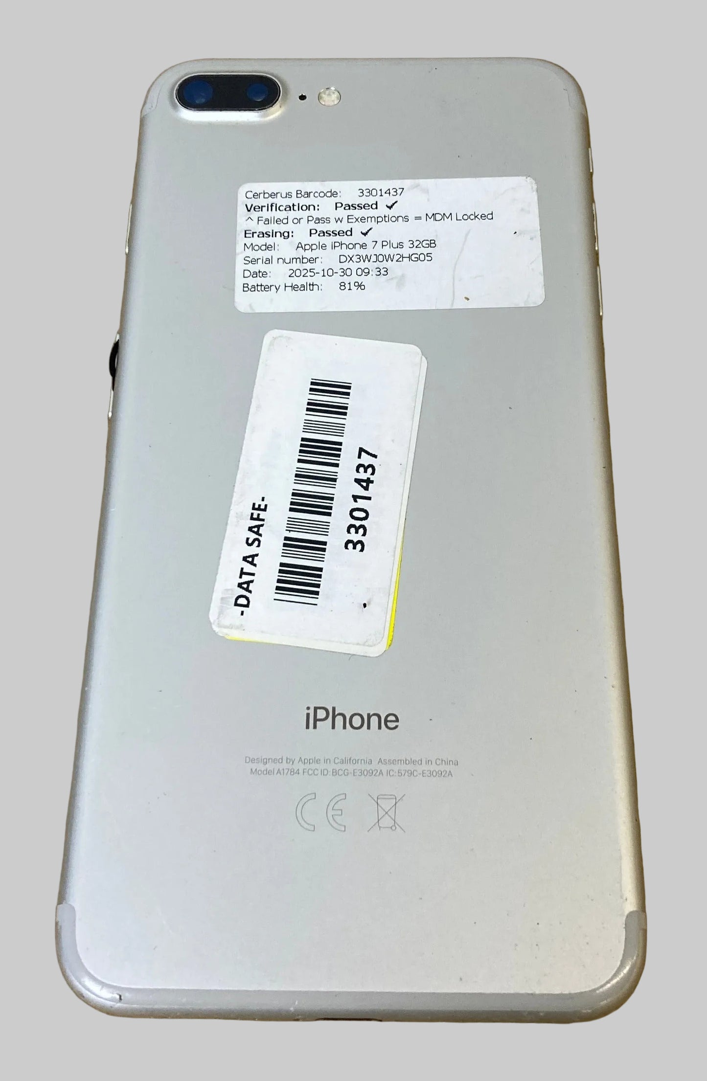 Apple iPhone 7 Plus Smartphone 32GB White Mobile Phone IOS Cracked