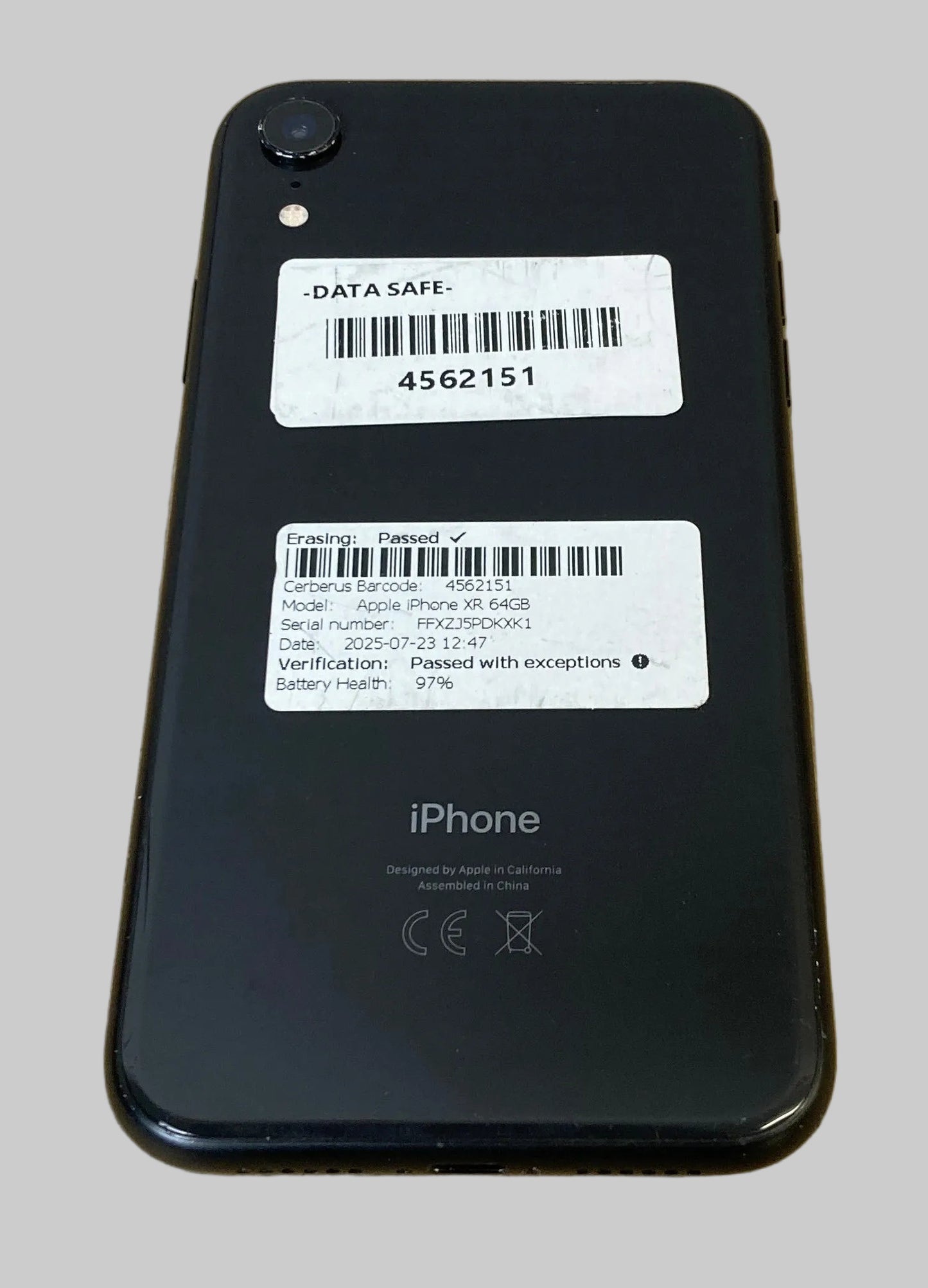 Apple iPhone XR 64GB Black Unlocked Cracked 97% Battery