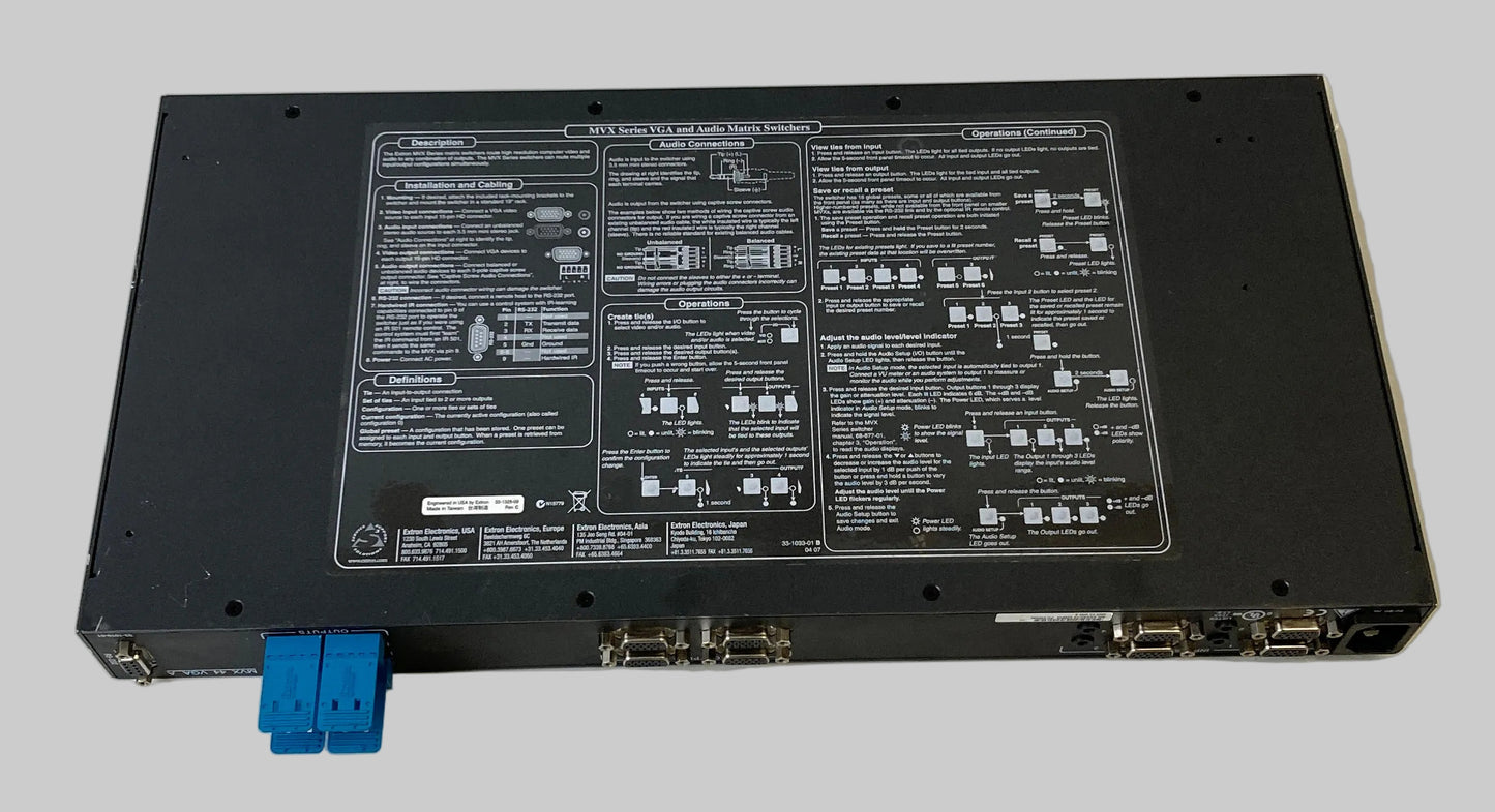 Extron MVX 44 Series VGA/Audio Matrix Switcher