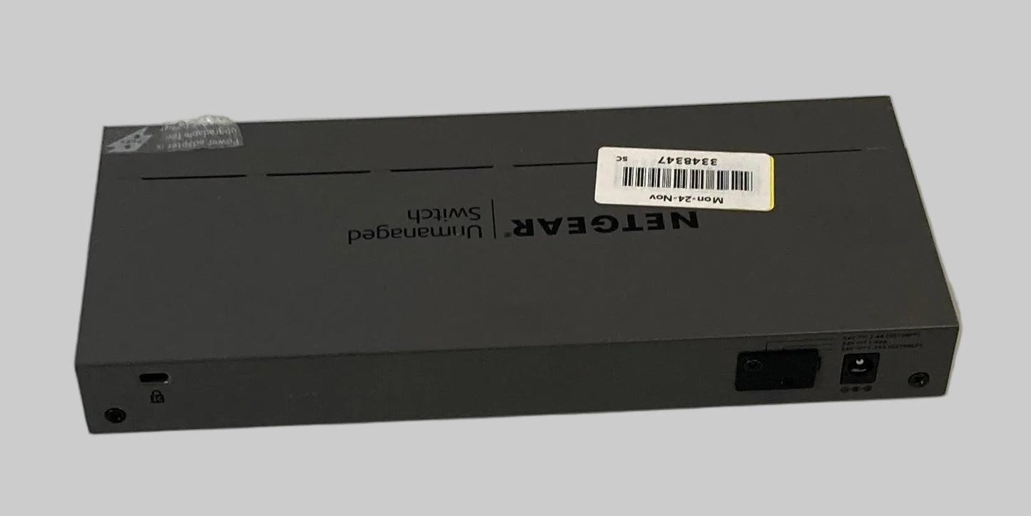 NETGEAR GS108LP ProSAFE FlexPoE 8-Port Unmanaged Gigabit PoE+ Switch (60W)