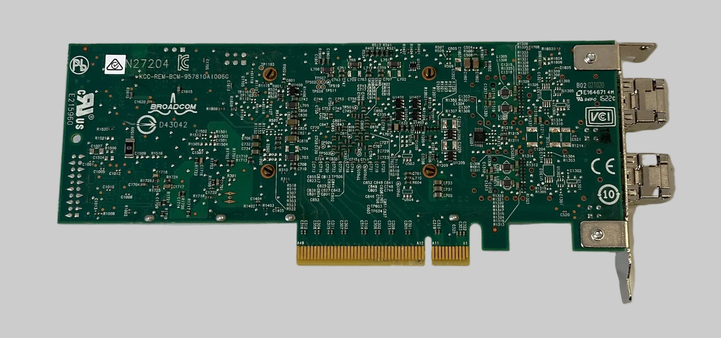 DELL BroadCom Dual Port 10G SFP+ Network Adapter PCIe x8 D43042 57810S 0Y40PH LP