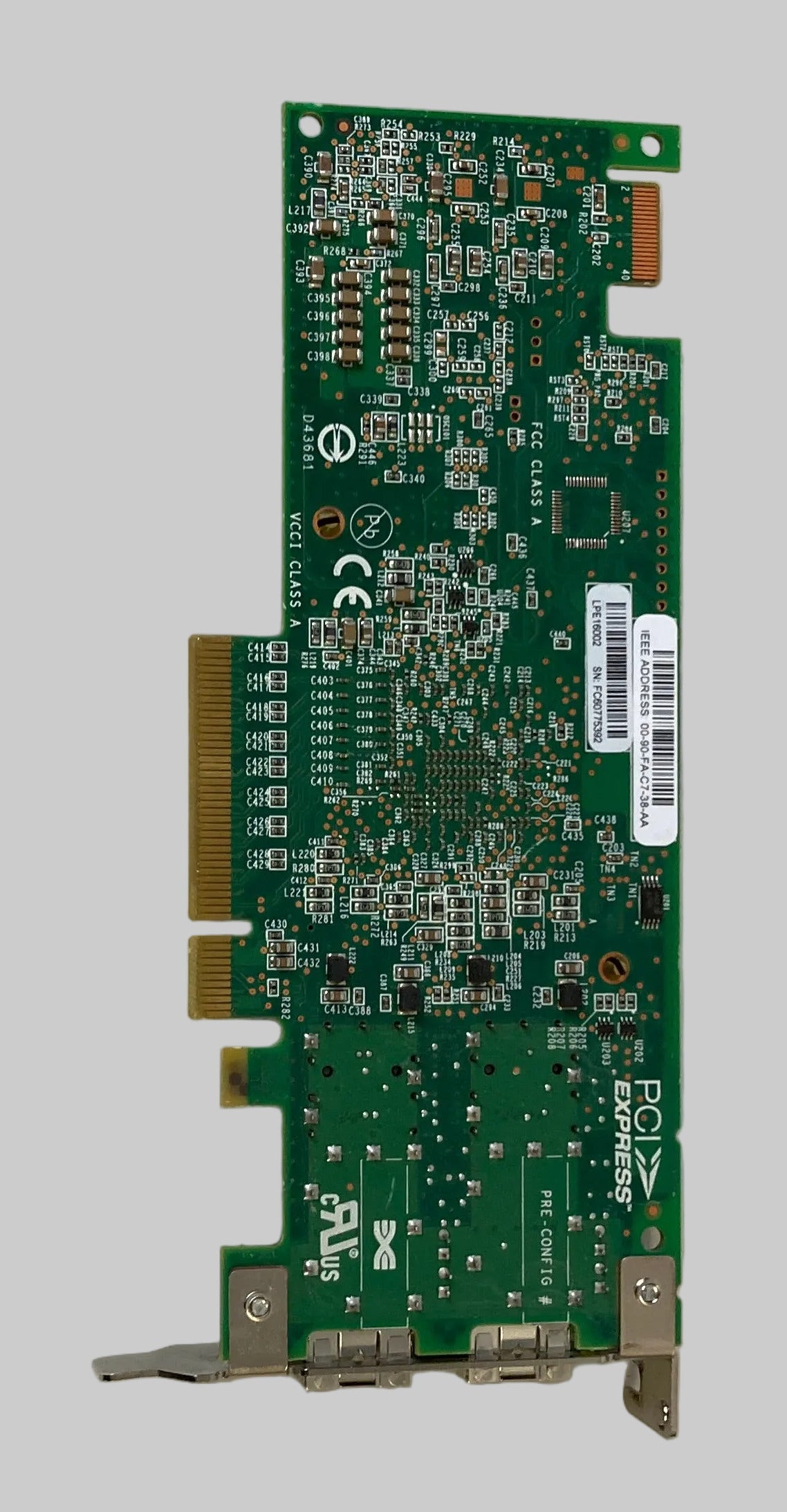 Lenovo Emulex 16Gb FC Dual Port Host Bus Adapter PCIe Card 00JY849 LPE16002