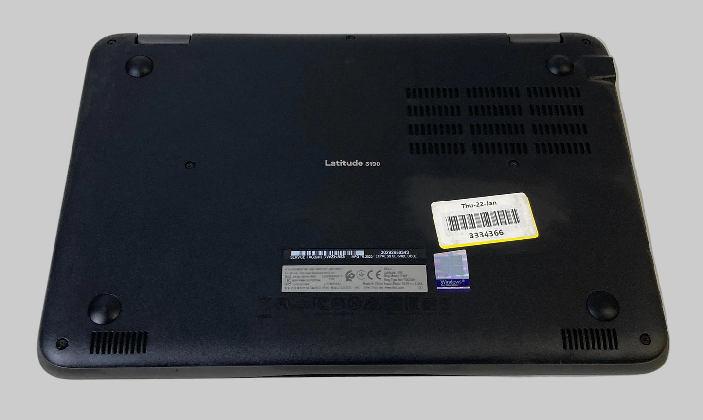 Dell Latitude 3190 11.6'' Celeron 64GB 4GB Black Small Budget Laptop