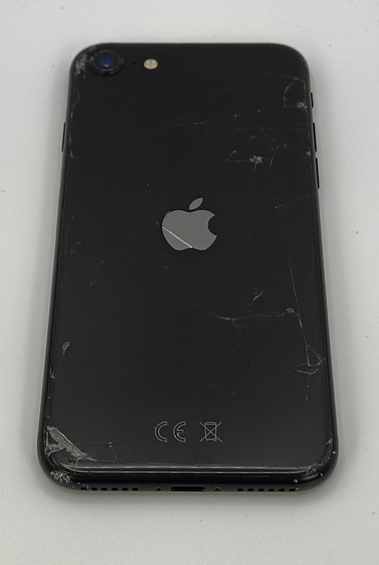 Apple iPhone SE (2nd Generation, 2020), 64GB, Black, Unlocked, Cracked