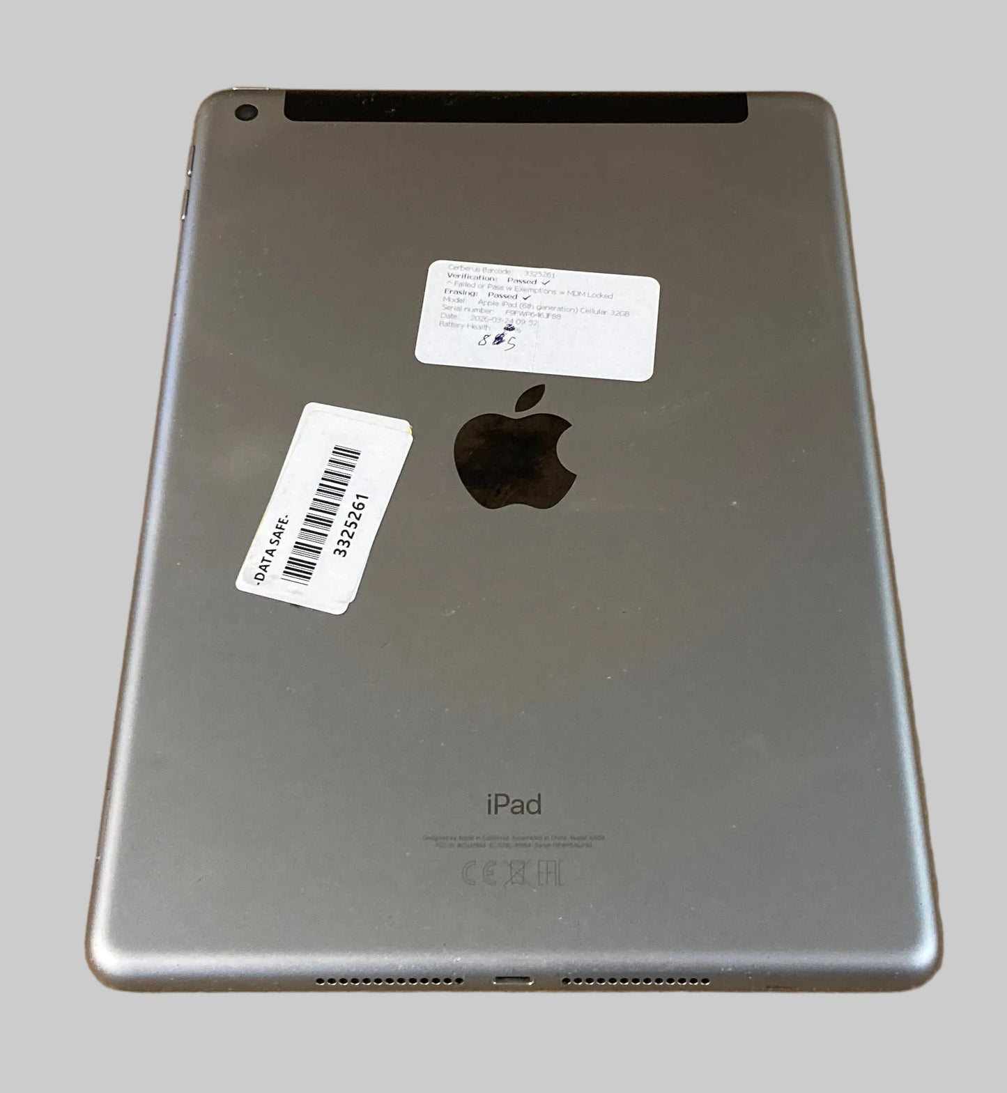 Apple iPad 6th Generation 9.7" Wifi/4G 32GB Grey