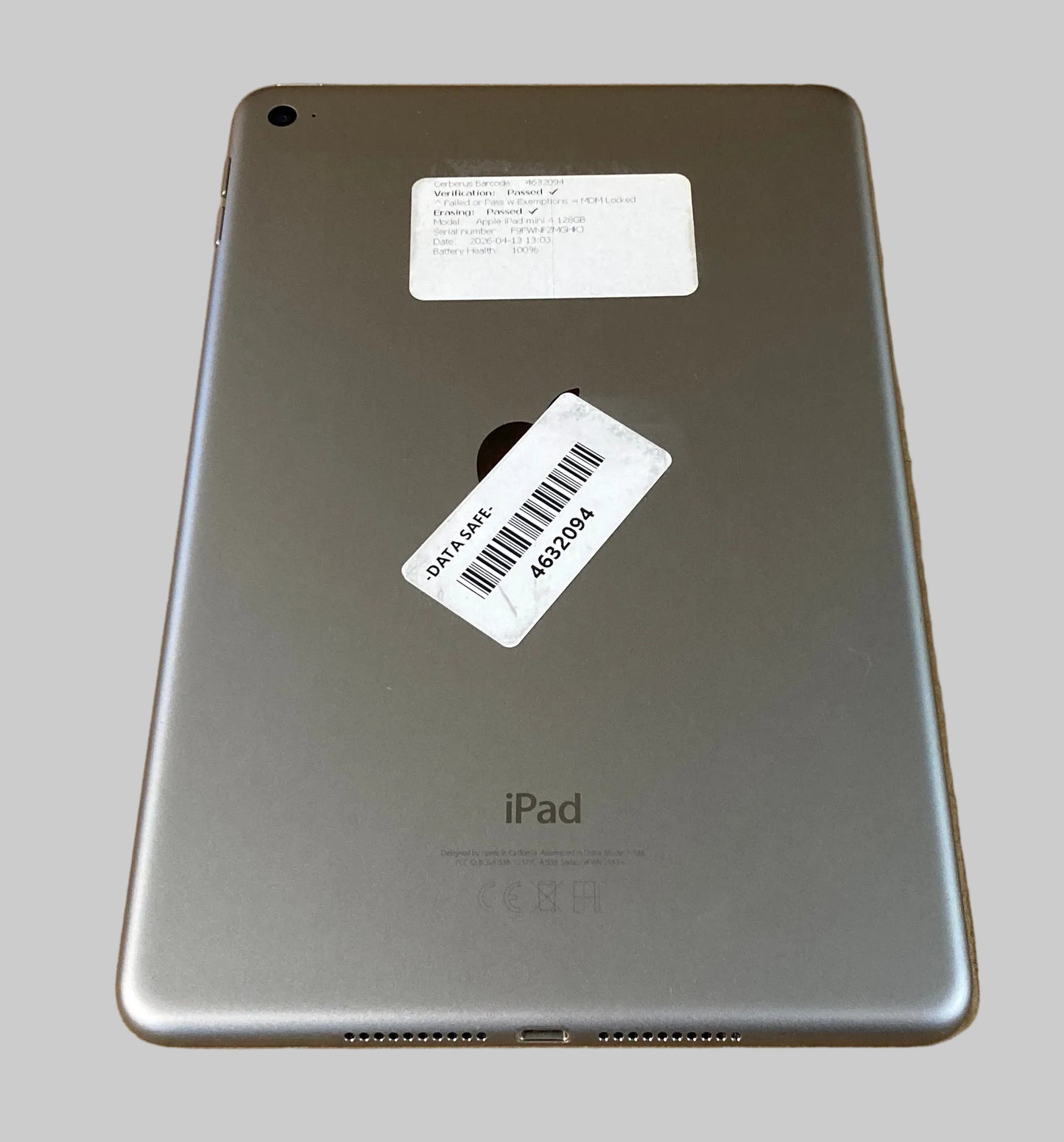 Apple iPad Mini 4 128GB, Wi-Fi, 7.9in - Grey