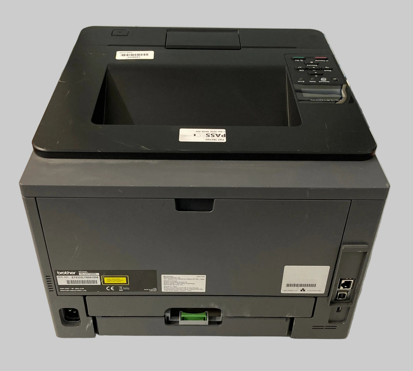 BROTHER HL-L5100DN A4 MONOCHROME 1200 DPI ETHERNET DUPLEXING LASER PRINTER