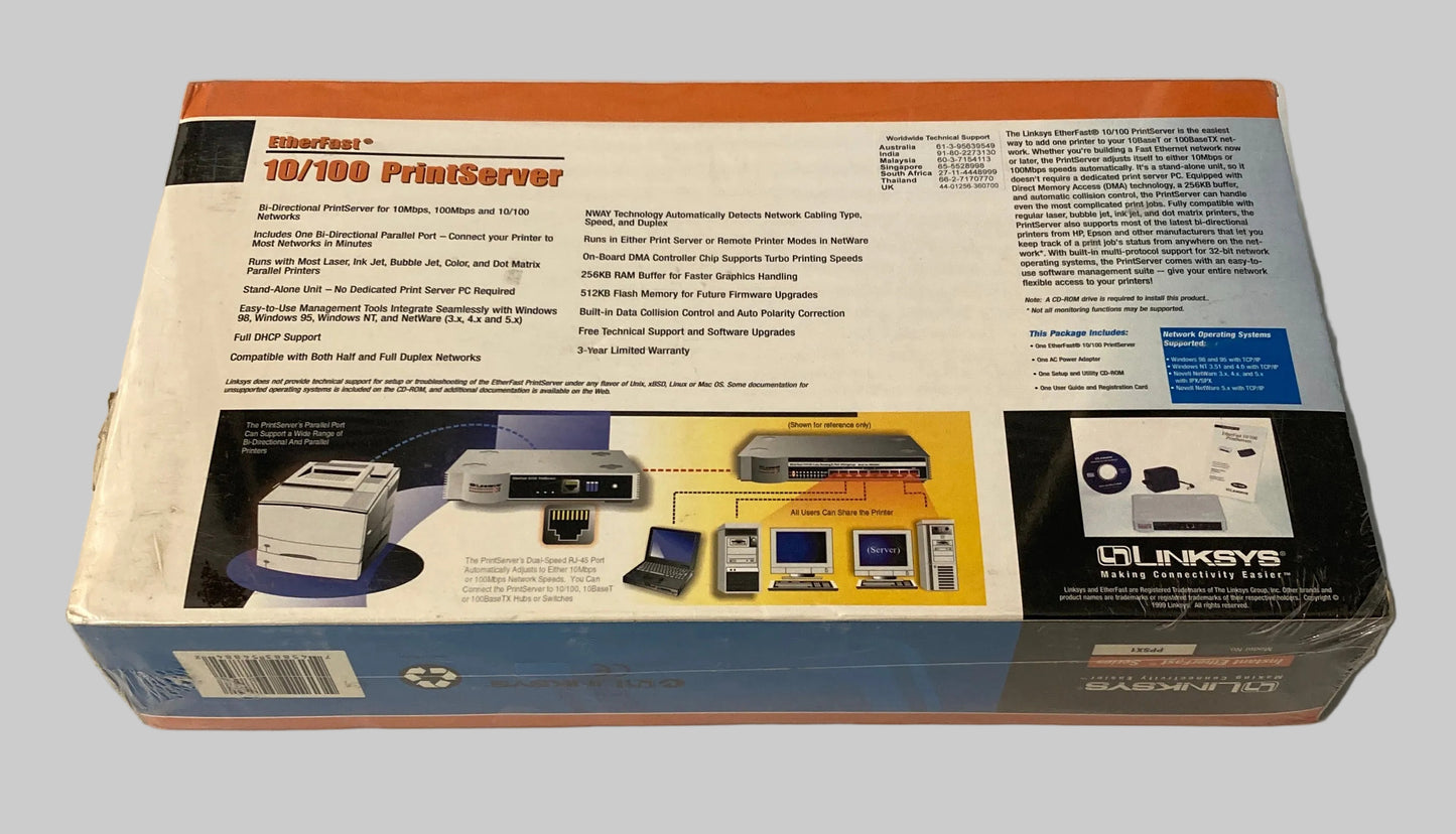 Linksys PPSX1 EtherFast 10/100 1-Port PrintServer
