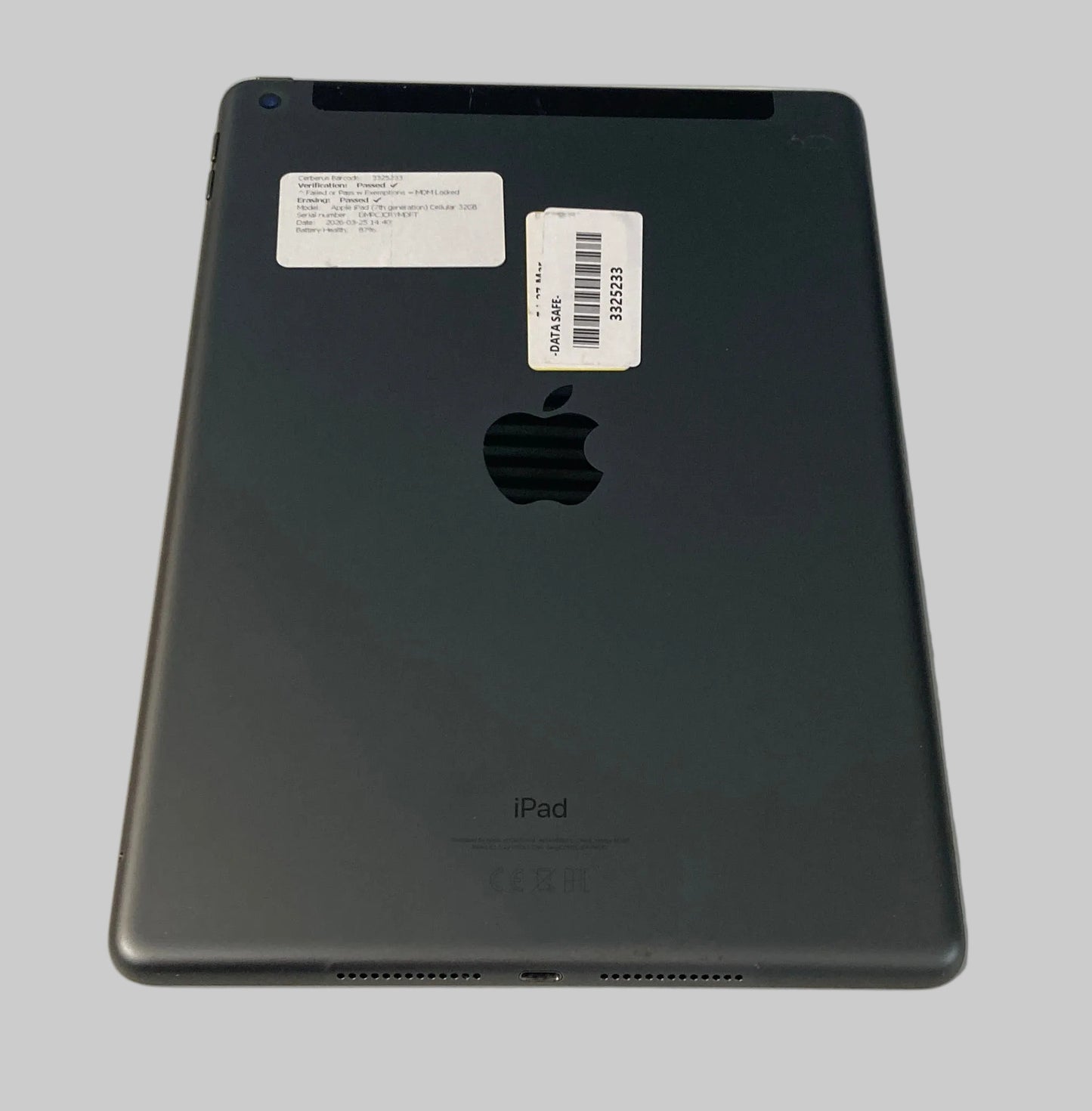 Apple iPad 7th Generation 10.2" Wifi/4G 32GB Grey
