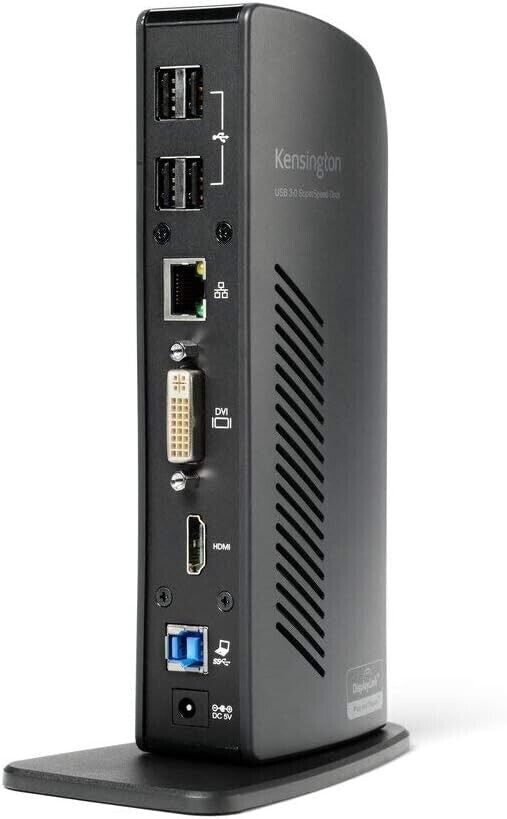 Kensington SD3500v USB 3.0 Dual Monitors Docking Station - Black