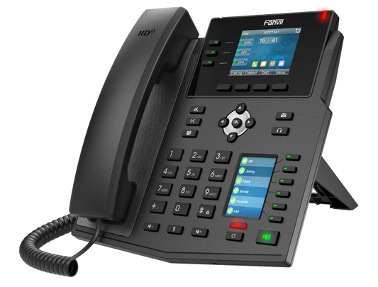 Fanvil X4U HD VoIP Desk Phones – Dual Colour Display – PoE – Business IP Phones