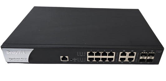 DrayTek P2121 VigorSwitch 8-Port Layer 2+ Rackmount Gigabit PoE+ Switch