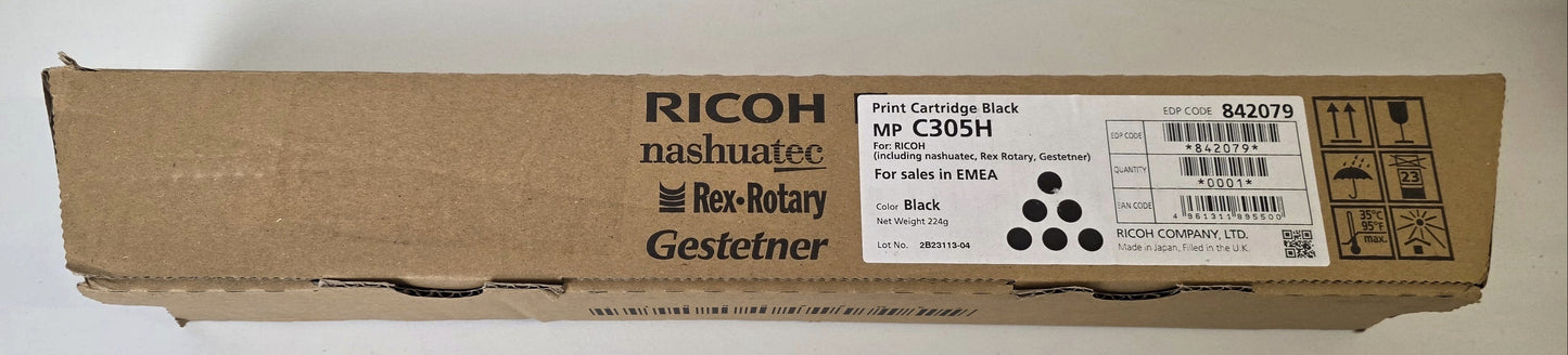 Ricoh MP C305H Toner Print Cartridge Black 842079