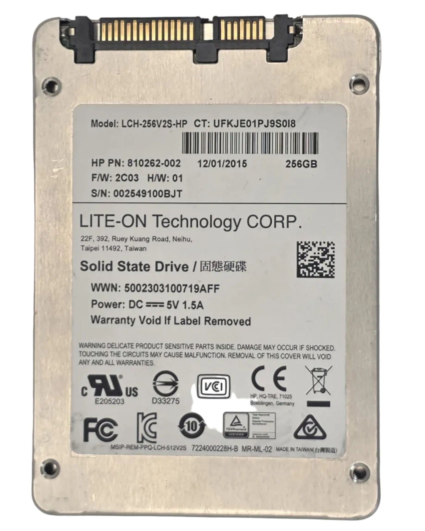Lite-On Solid State Drive SSD 2.5" 256GB LITEON LCH-256V2S-HP