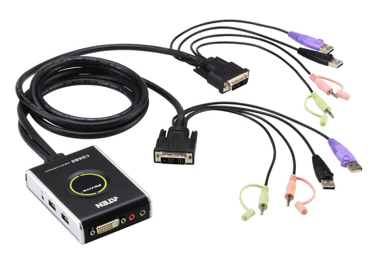 ATEN Petite 2-Port USB DVI KVM Switch - CS682