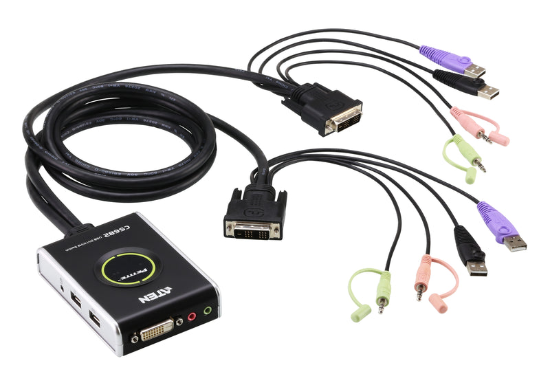ATEN Petite 2-Port USB DVI KVM Switch - CS682