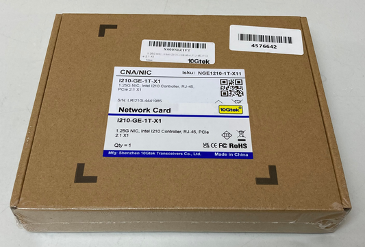 Intel I210-T1 Chip Gigabit Ethernet/Network Card(NIC)