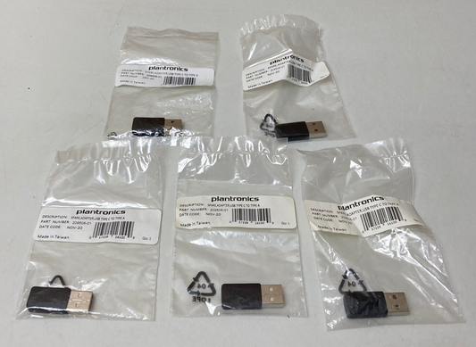 5x Plantronics 209506-01 Spare adapter USB-C to USB-A Brand new