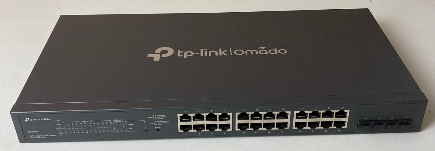 TP-Link TL-SG2428P JetStream 24-Port Smart Managed Rackmount Gigabit PoE+ Switch