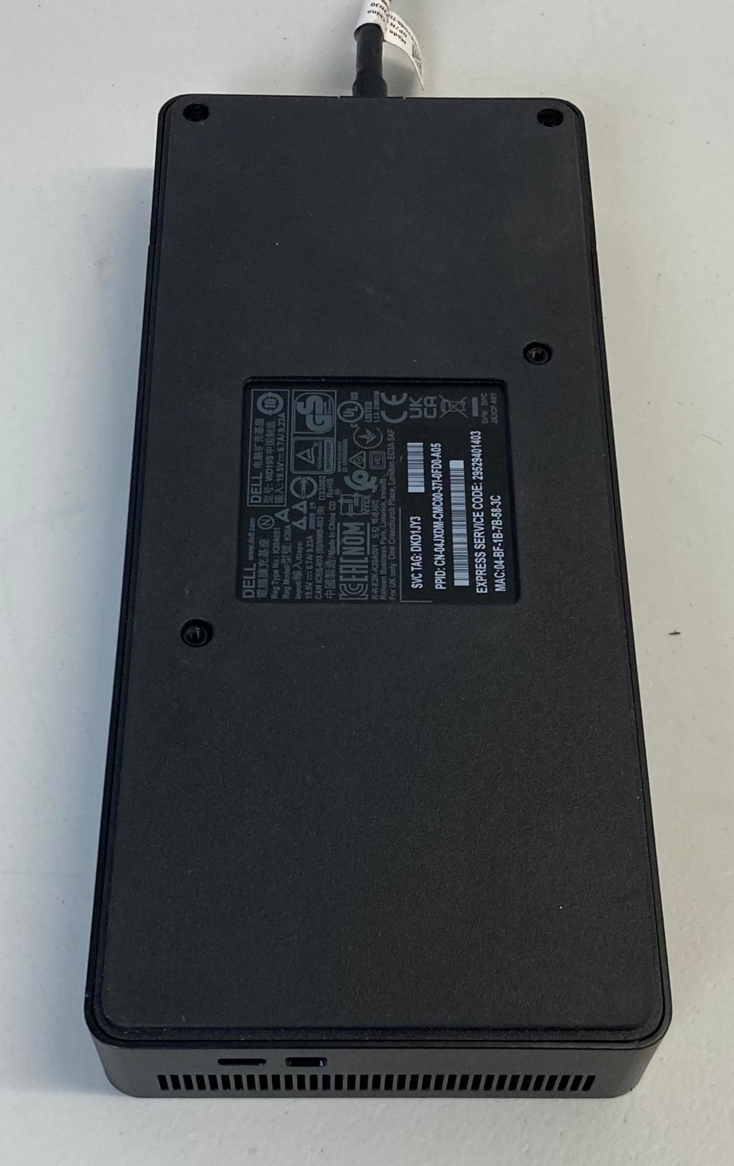 Dell K20A WD19S USB-C Docking Station