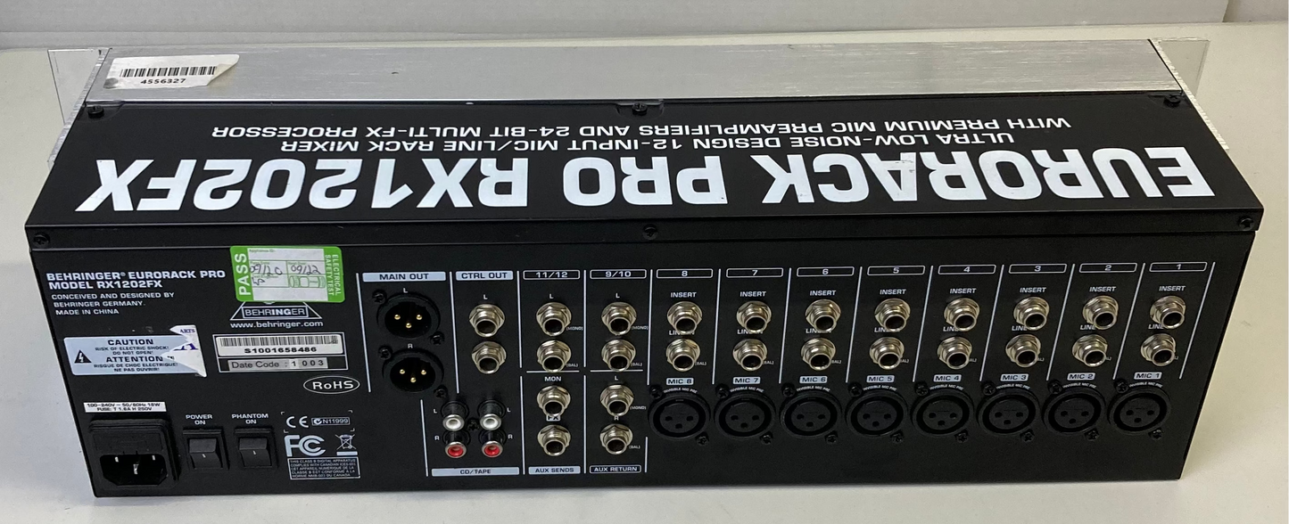 Behringer Eurorack Pro RX1202FX 12-Input Rack-Mount Mic/Line Mixer