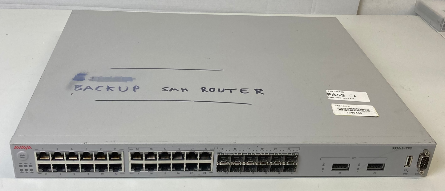 Avaya Ethernet Routing Switch 5530-24TFD - Switch - L3 - Managed - 24 x 10/100/1000 + 12 x SFP + 2 x XFP - desktop