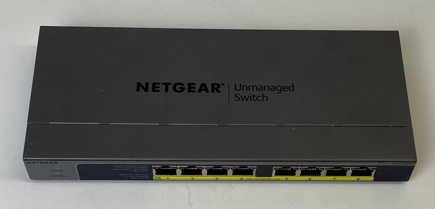NETGEAR GS108PP 8-Ports Ethernet Switch