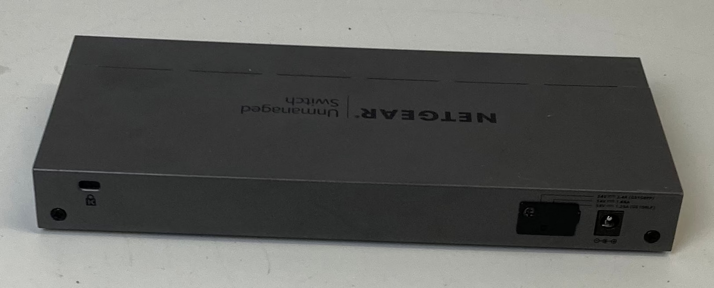 NETGEAR GS116LP Network Switch PoE Switch 16 Port RJ-45 Unmanaged W/ Brackets