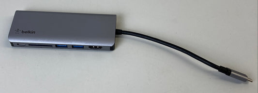 Belkin USB C Hub, 6-in-1 MultiPort Adapter Dock with 4K HDMI, USB-C 6 in 1