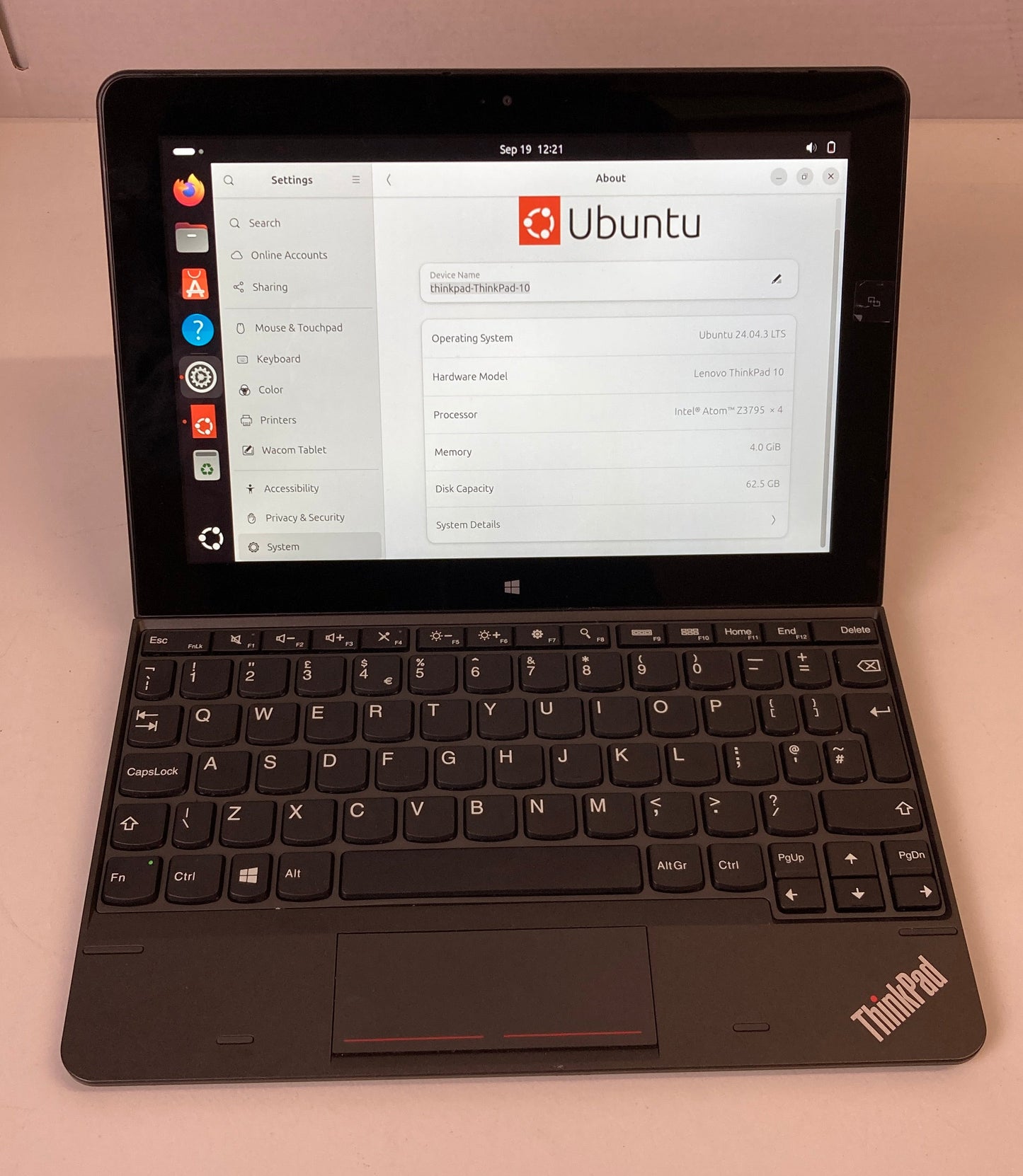 Lenovo Thinkpad 10 Tablet 1st Gen 10.1" Intel Atom Z3795 4GB RAM 64GB SSD