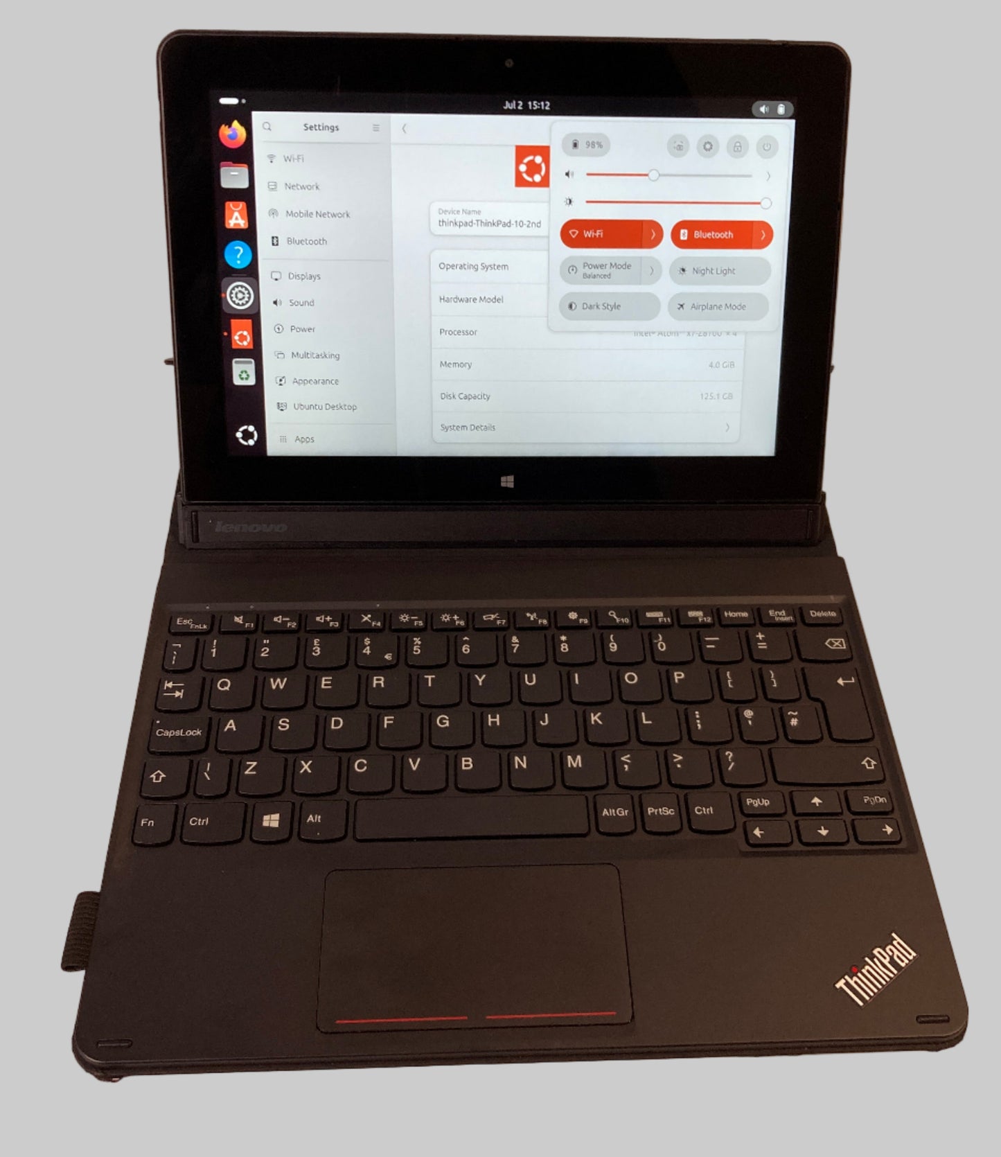 Lenovo Thinkpad 10 Tablet 2nd Gen 10.1" Intel Atom x7-Z8700 4GB RAM 128 GB SSD