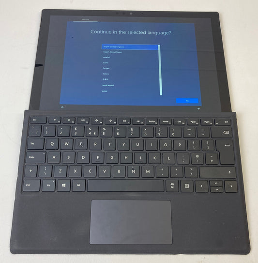 Microsoft Surface Pro 6 I5-8350U 8GB RAM 256GB SSD 12.3" with Keyboard and PSU