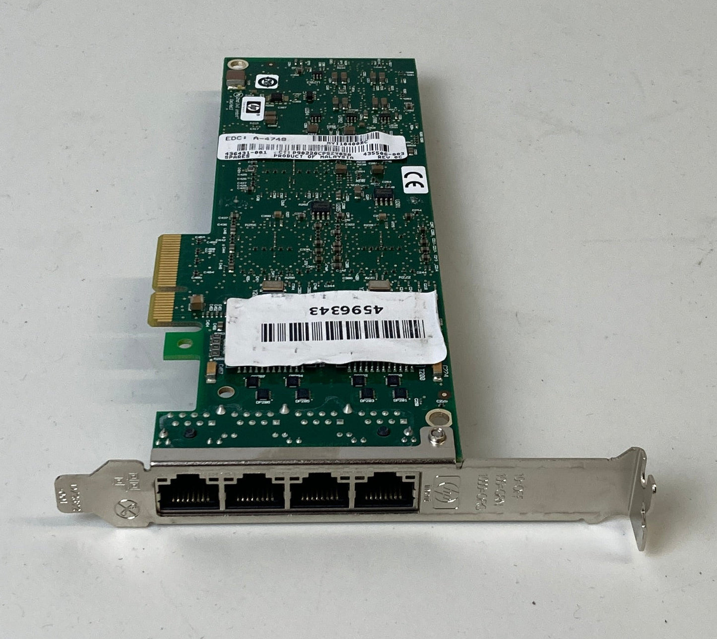 HP NC364T HSTNS-BN26 Quad Gigabit PCIe 4PT SERVER ADAPTER 436431-001 435506-002