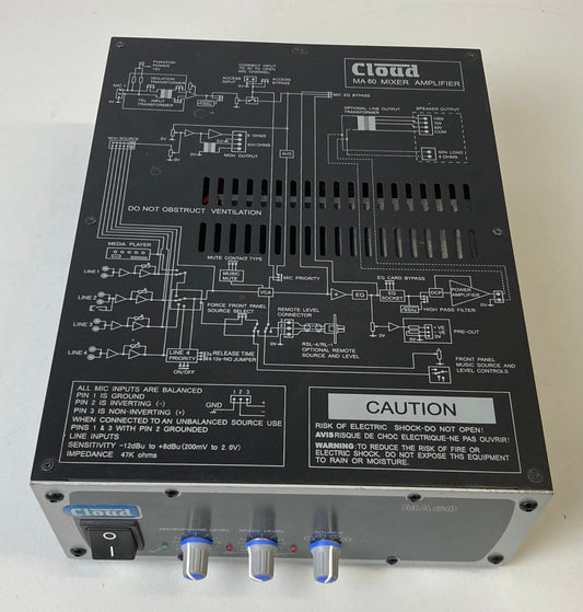 Cloud Electronics Ma 60 Remote Mixer Amplifier