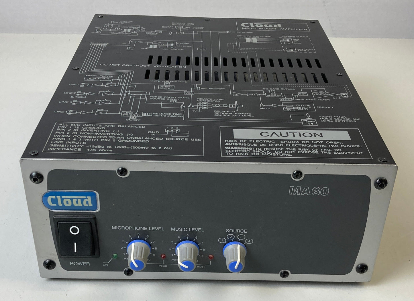 Cloud Electronics Ma 60 Remote Mixer Amplifier