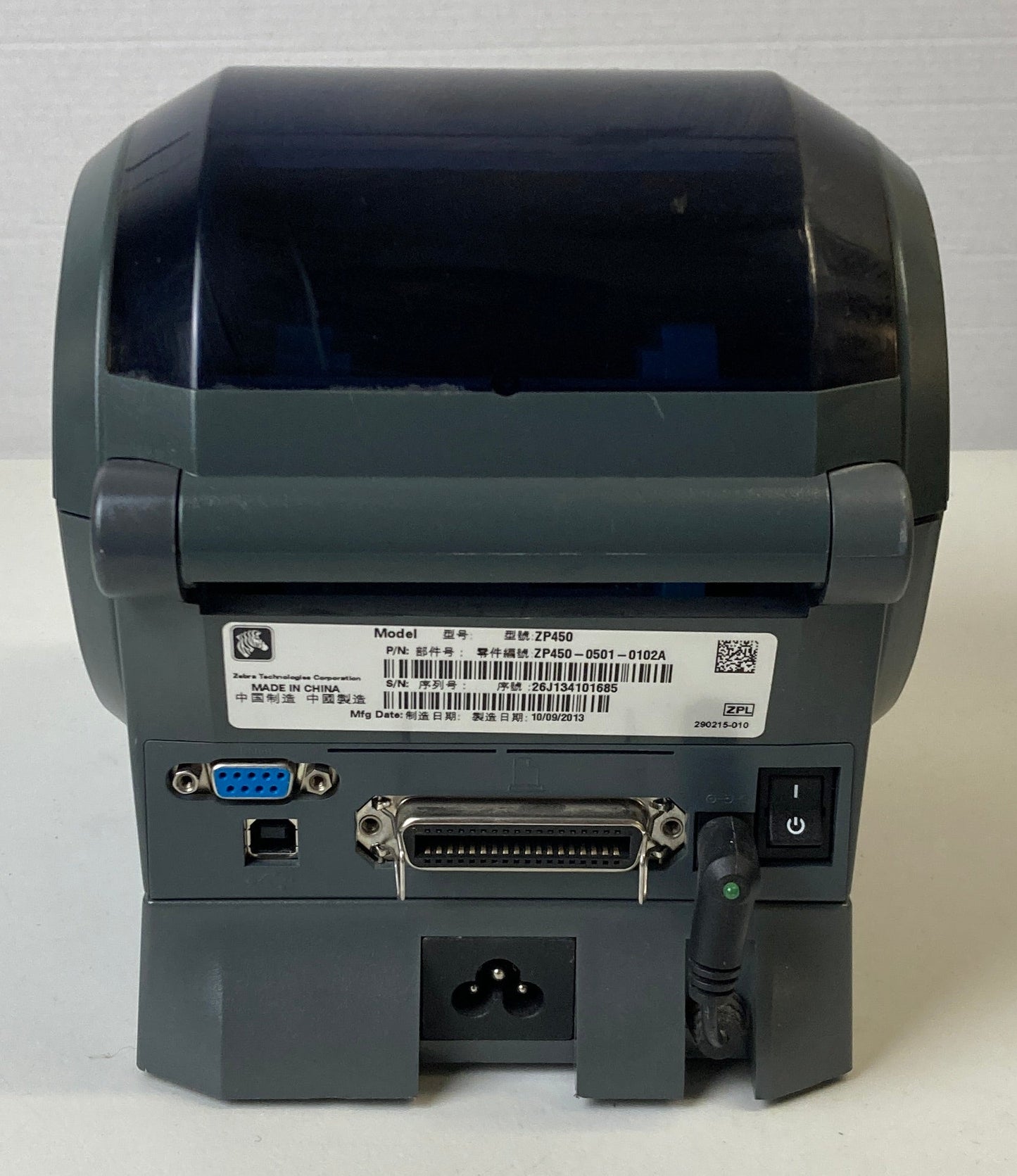 Zebra ZP450 Direct Thermal USB Serial Parallel Label Printer