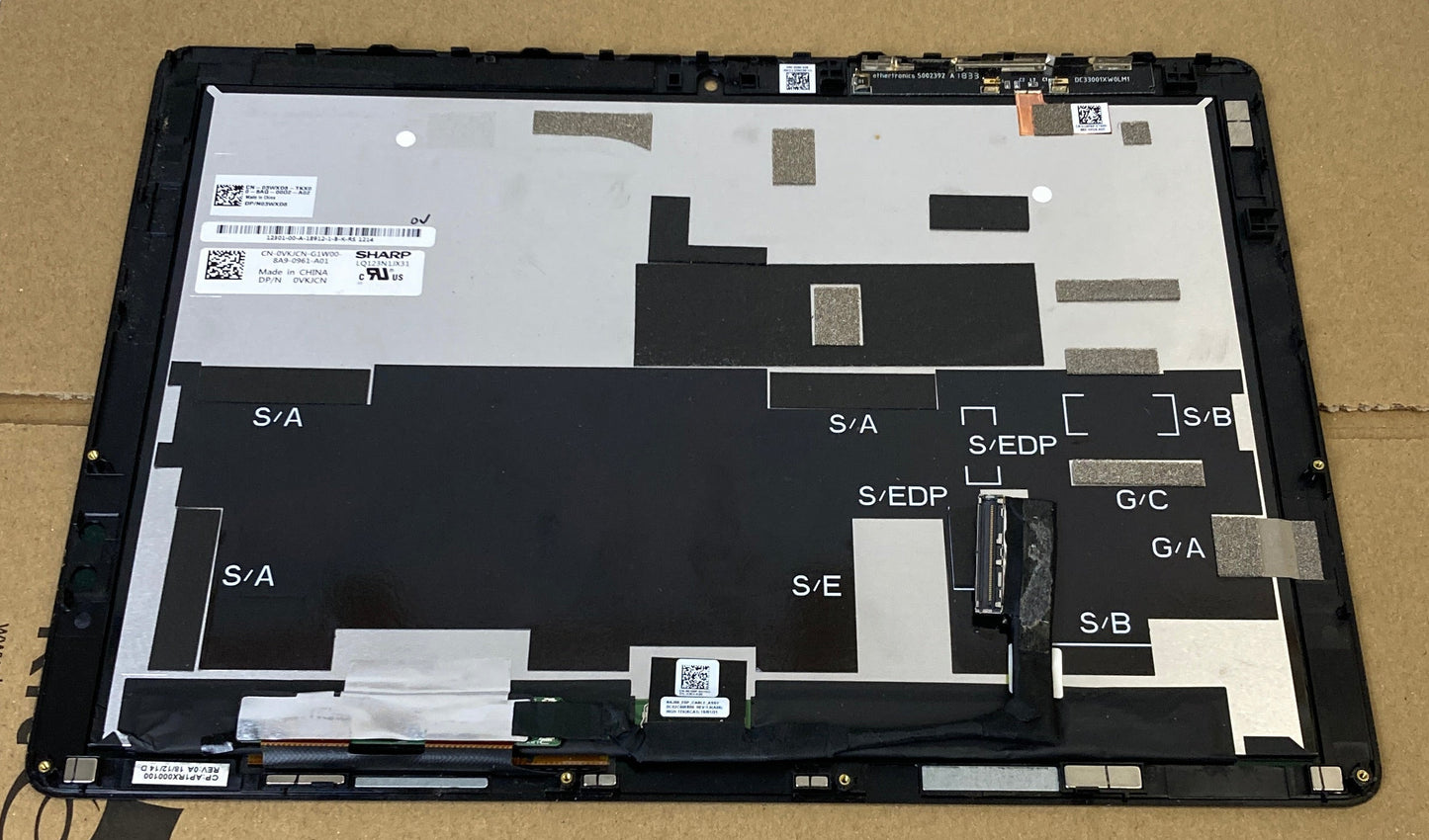 Dell Latitude 5285 12.3" Touch screen LQ123N1JX31 DP/N 0VKJCN