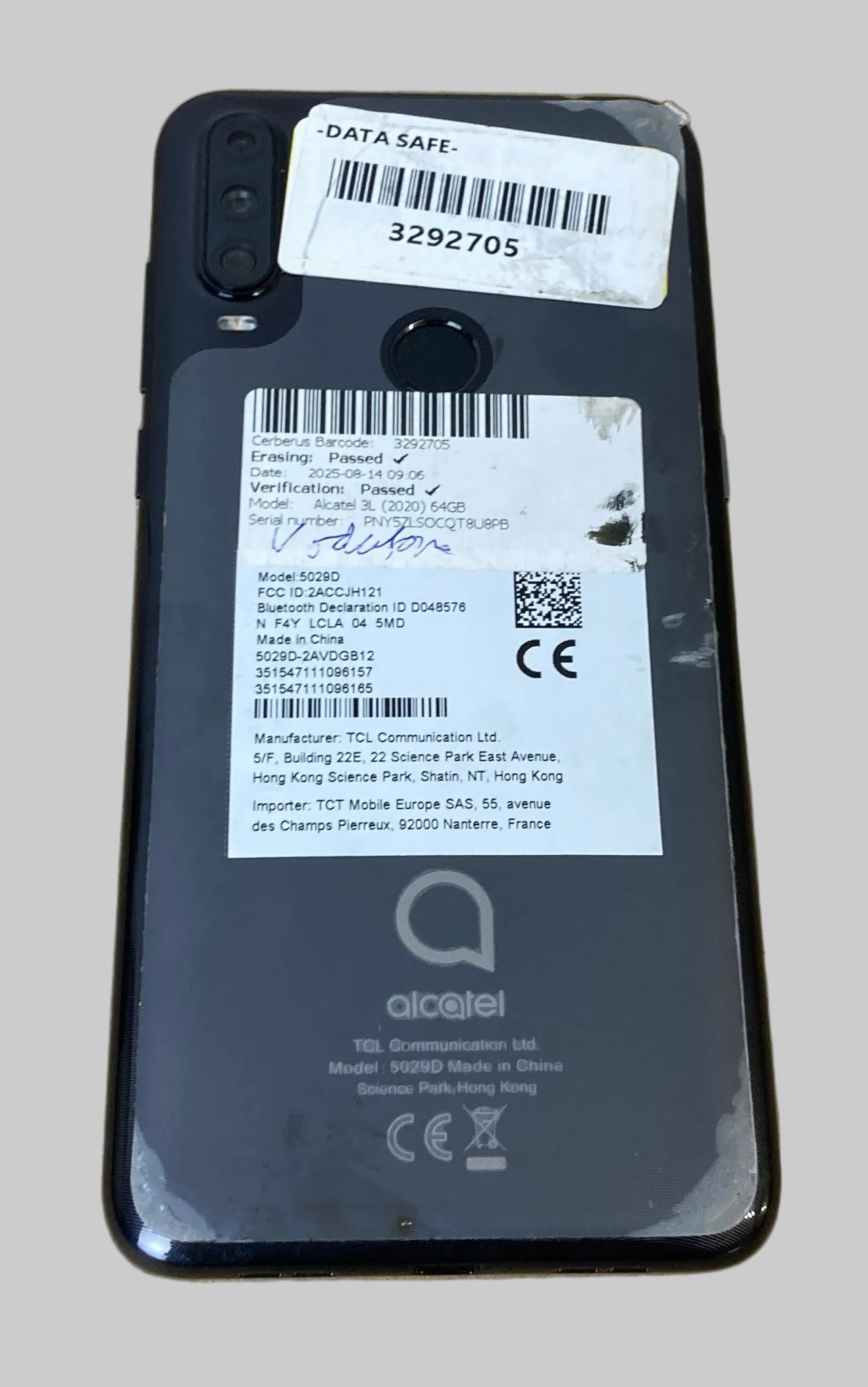 Alcatel 3L (2020), 64GB, Dual Sim, Vodafone Locked